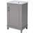 20" Bathroom Vanity - Ceramic Basin, Space Efficient, Gray Finish Base Construction