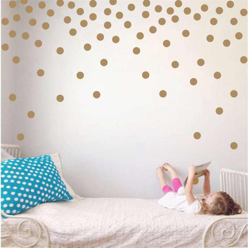 Adhésif décoratif à pois, Brun pâle, H 24 po x l 39 po x P 0,01 po