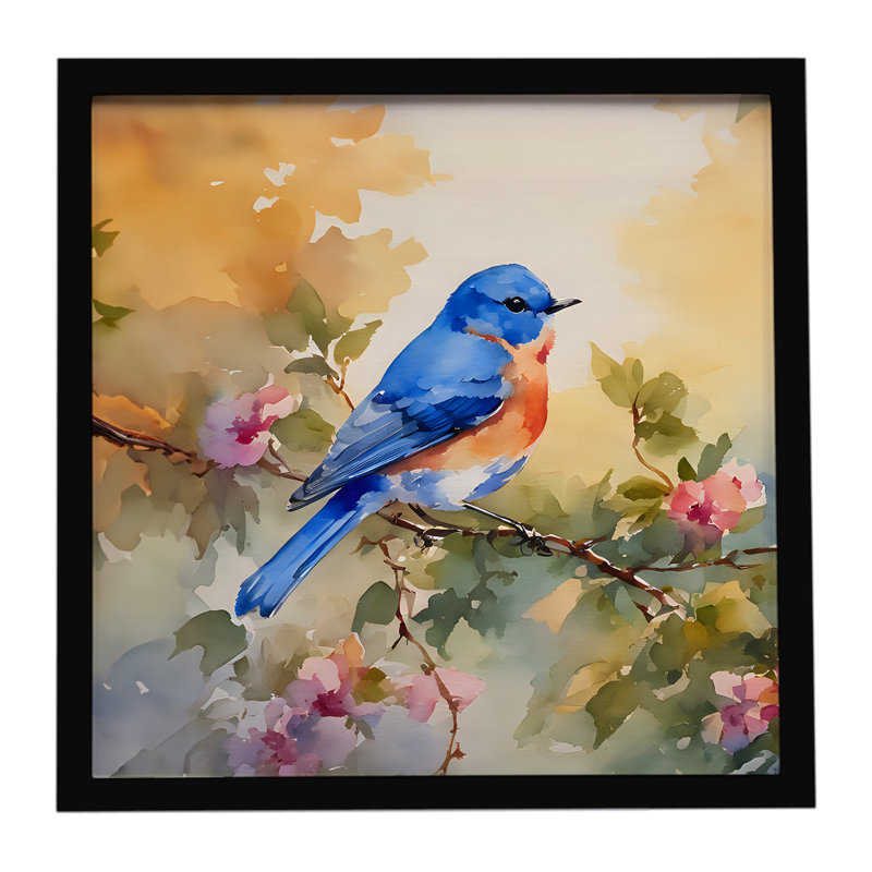 Bluebird Framed Metal Print