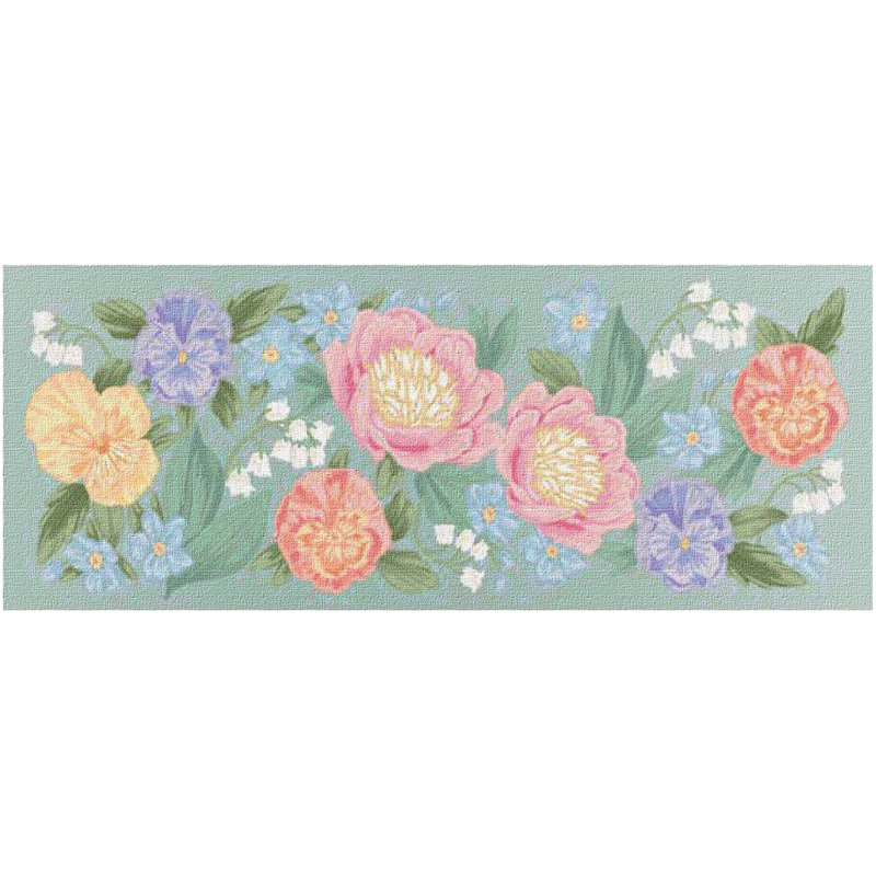 Tapis de cuisine Andreane, Rectangle 2 pi x 2 pi 10 po, Mousseline de soie