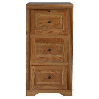 Alder 3 - Drawer Solid Wood File Cabinet