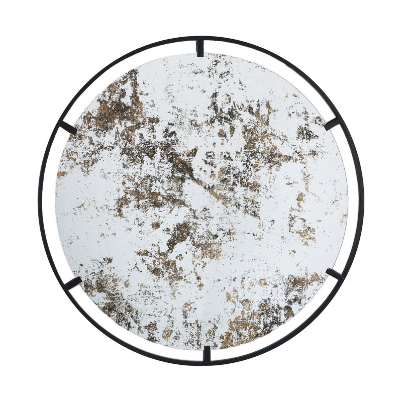 Iron Frame Vertical Round Mirror
