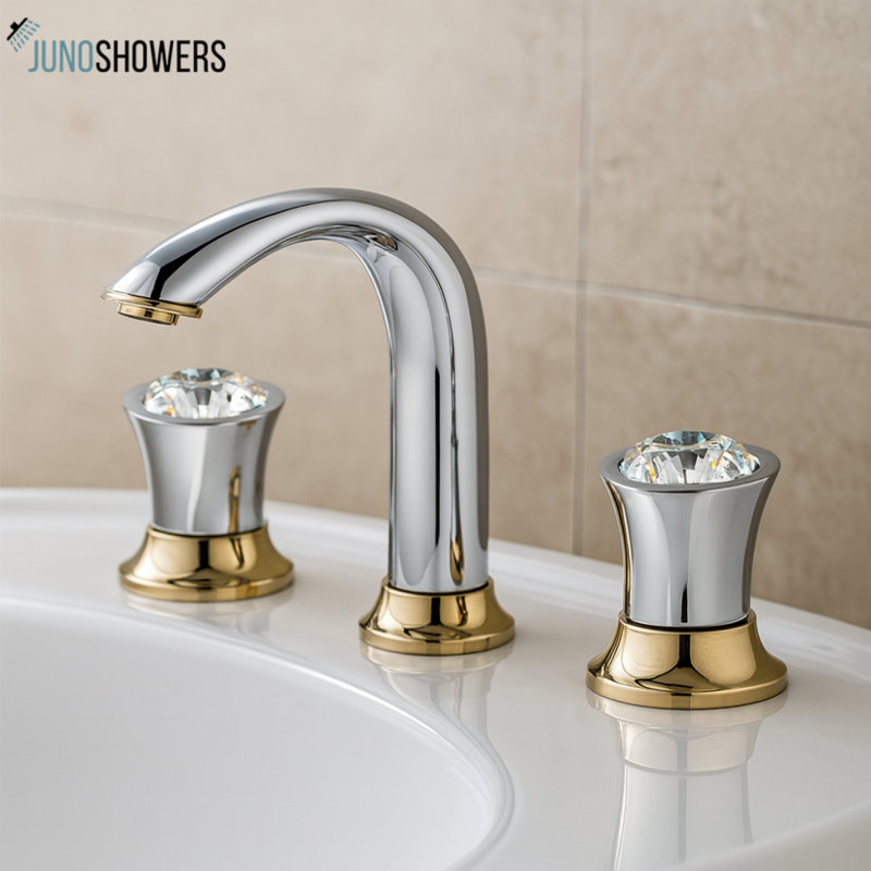 Système de douche avec valve thermostatique et douchette amovible, Or rose