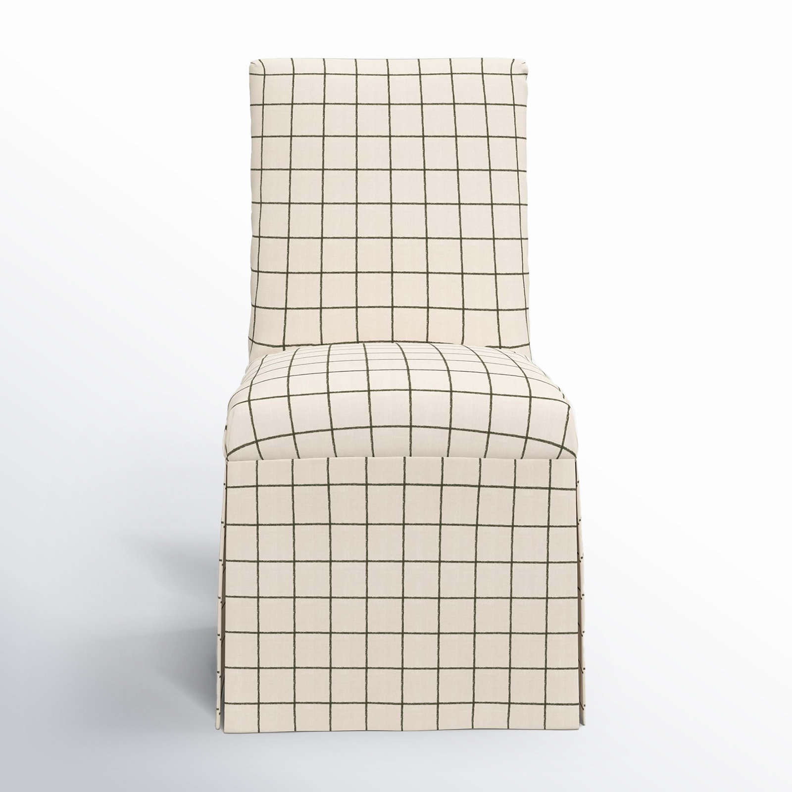 Silvia Parsons Dining Chair, Line Tattersall Green