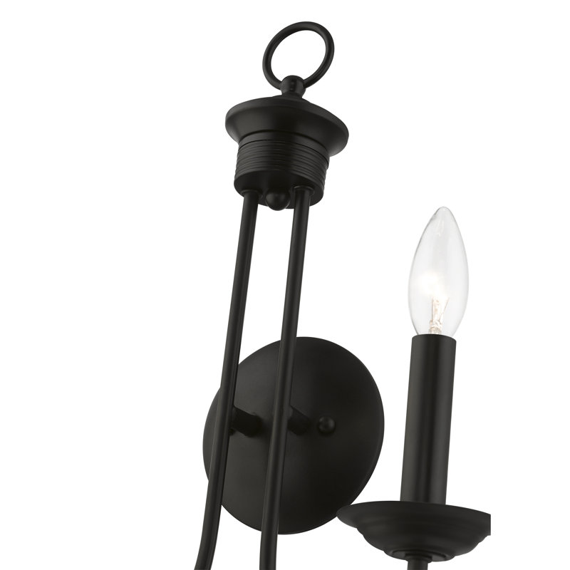 Caughfield Candle Wall Light, Black