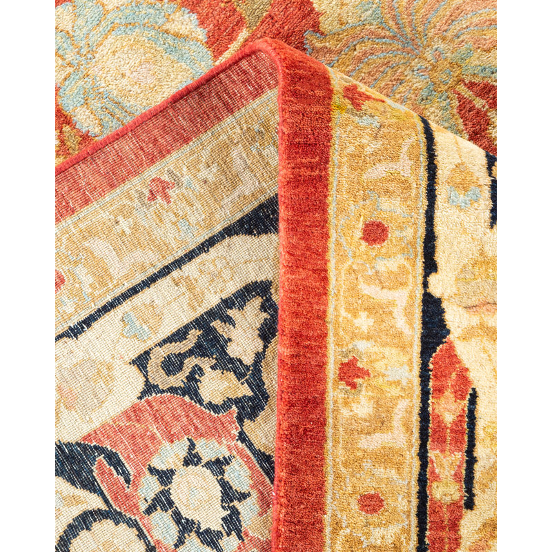 Hayner One-of-a-Kind 9'3" X 11'10" 2000's Wool Area Rug in Orange
