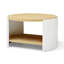 Table basse ronde, table basse de 31 po pour le salon, bureau en bois rustique à 2 niveaux avec tablette de rangement au design moderne