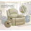 Fauteuil inclinable en cuir recyclé beige