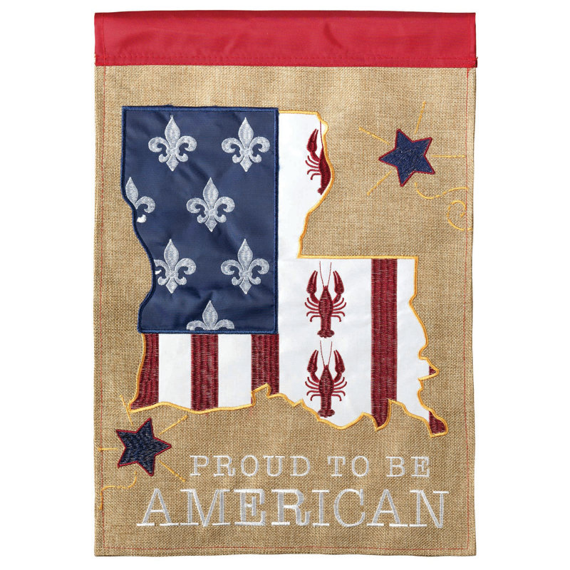 Double Sided Polyester Independence Day Garden Flag, 18" H x 13" W