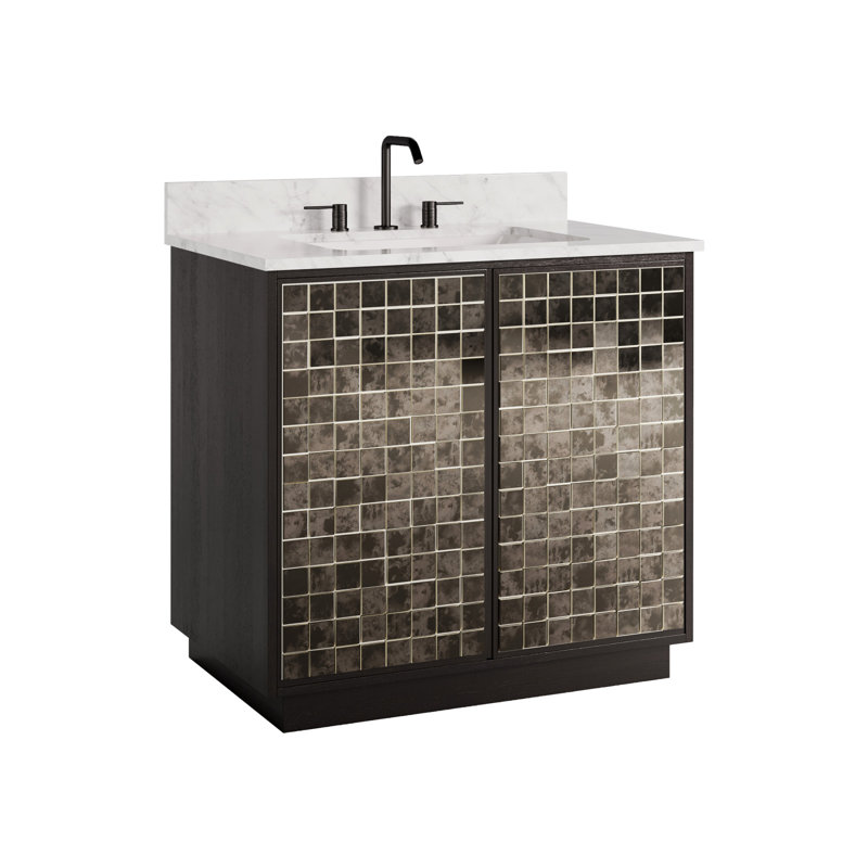 Meuble-lavabo rectangulaire 36 "avec lavabo encastré Mosaico
