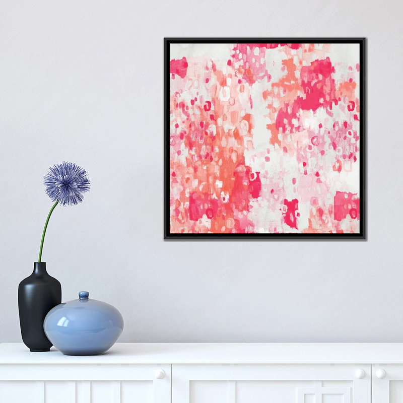« fruit poinçon i », impression sur toile, H 18 po x l 18 po x P 1,5 po, Toile avec cadre noir, Pas de tapis