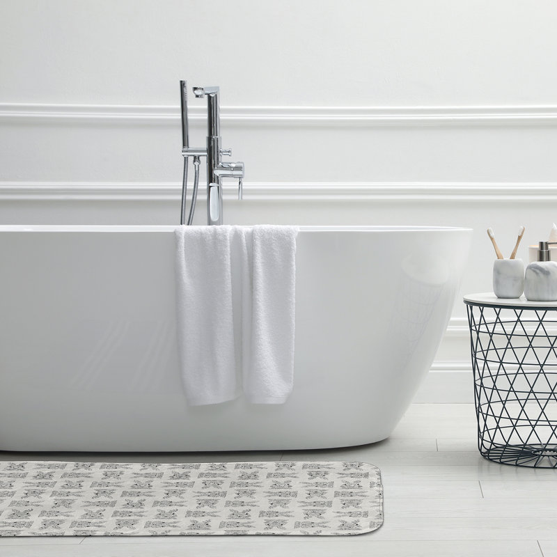 Tapis de bain Braysen, L 17 po x L 24 po, Blanc