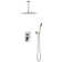 1-Spray Patterns 16 In. Ceiling Mount Dual Fixed And Handheld Shower Head 2.5 GPM