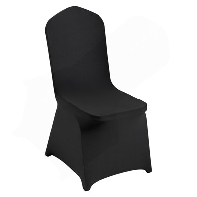 Stretch Spandex Folding Chair Covers, Universal Fitted Chair Cover, Removable Washable Protective Slipcovers, For Wedding, Holiday, Banquet, Party, Celebration, Dining (50PCS Black)