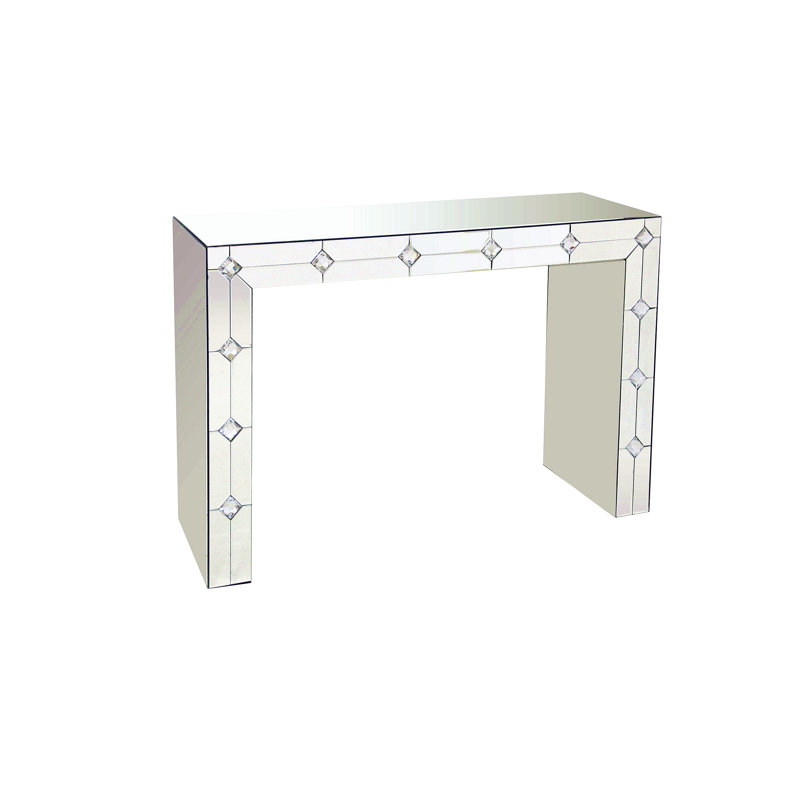 Console à miroir et faux strass Hessa (assemblée)