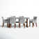 Fleur Rectangular 6 - Person 74'' Long Dining Set with Cushions