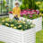2 Pack Galvanized Raised Garden Beds, 6-8 FT Outdoor Planter Boxes with Open Base-1833011207-1833011205