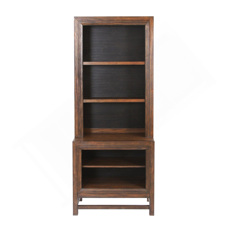 Bookcase Pier, No Assembly Required, Two-Tone Finish