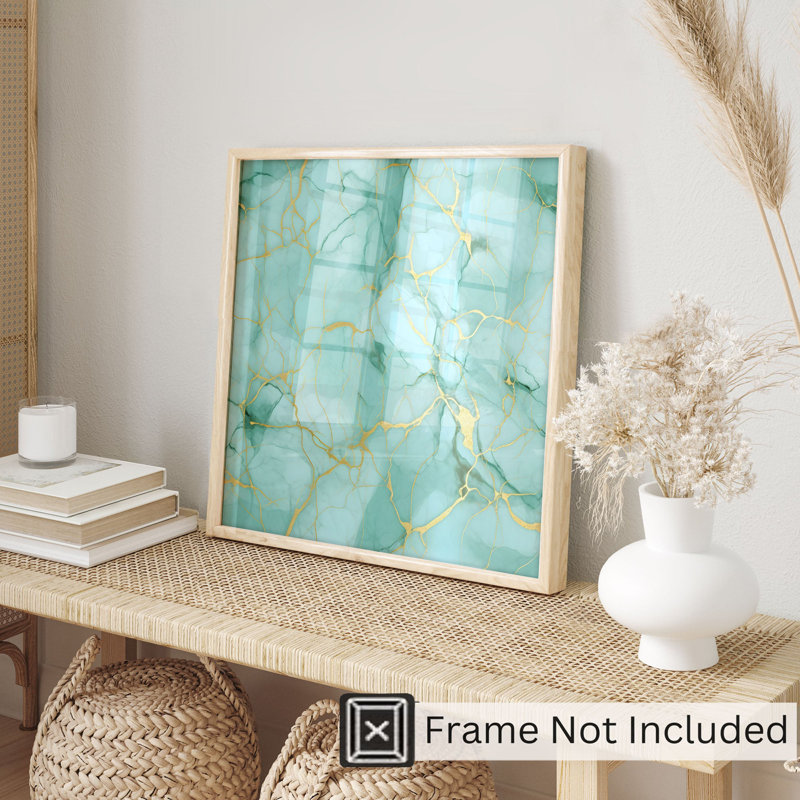 «Abstract Dreaming of Abstract Geode Crystals», reproduction d'art moderne sans cadre, H 14 po x l 14 po