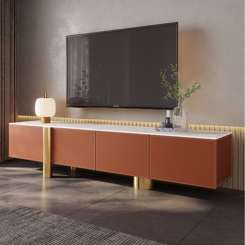 Meuble télé moderne et luxueux, 94.49", Orange