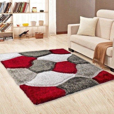 Ayokunmi Geometric Shag Area Rug