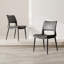 Ensemble de chaises de salle à manger rembourrées en similicuir avec dossier ouvert, pieds en métal-875920920