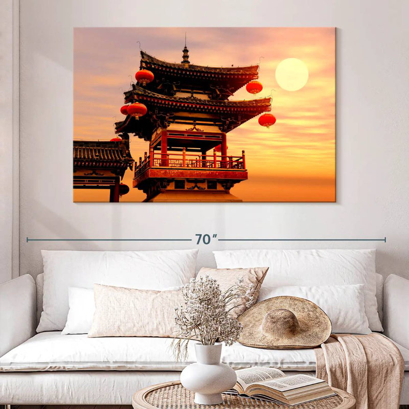 Adella Chinese Temple, 34" H x 51" W