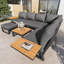 7-piece Modular Outdoor Sofa Set With Wpc Table & 10 Cm Cushions