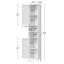 Armoire d'appoint H 67 po avec tablettes et portes réglables, armoire de rangement, armoire de salle de bain pour petit espace, salon, entrée, cuisine-1415590624