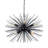 24" Black Sputnik Chandelier 8 Lights