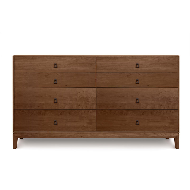 Mansfield 8 - Drawer Solid Wood Dresser, Saddle Cherry