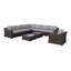 Saffi Wicker Fully Assembled 7 - Person Seating Group with Cushions-255349816