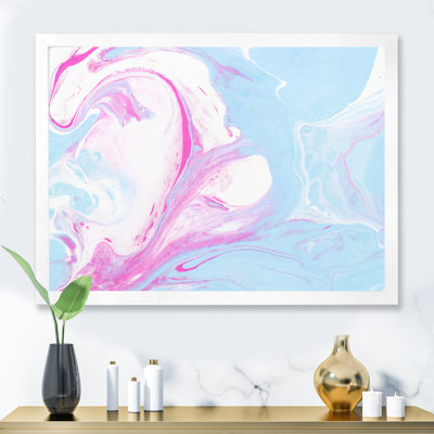 Fuchia et bleu liquide, reproduction d'art sur toile