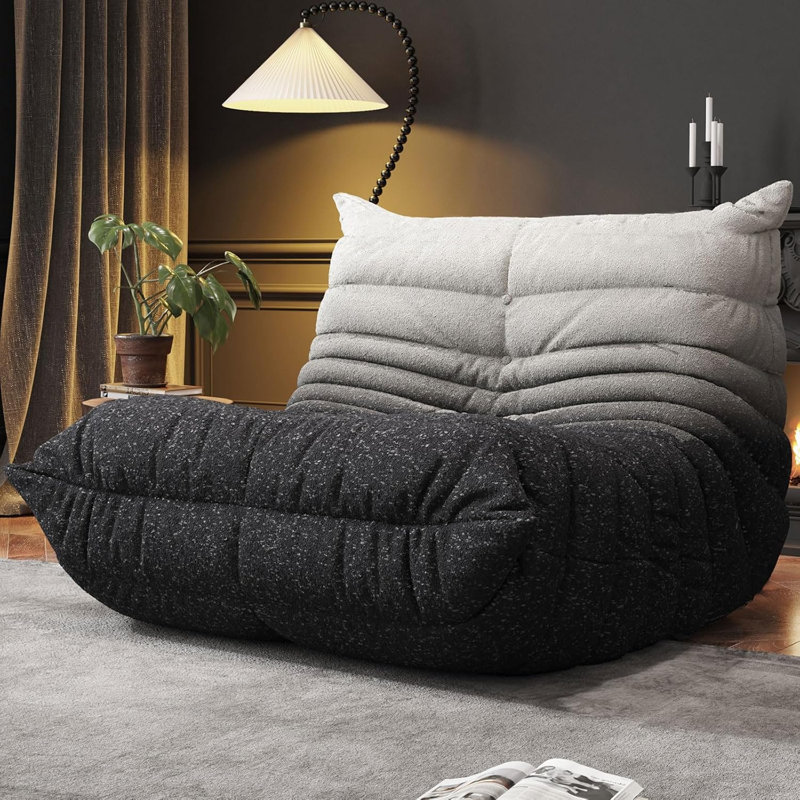 Bean Bag Chair, Fireside Chair, Large Bean Bag Chair For Adults, Bean Bag Chairs For Teens With High-Resilience Foam, Non-Slip Base Floor Lounge Sofa,Living Room (Single)
