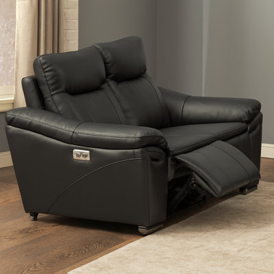 Klaudie Leather 67'' Reception Loveseat