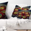Coussin lombaire à motif fractal coloré floral