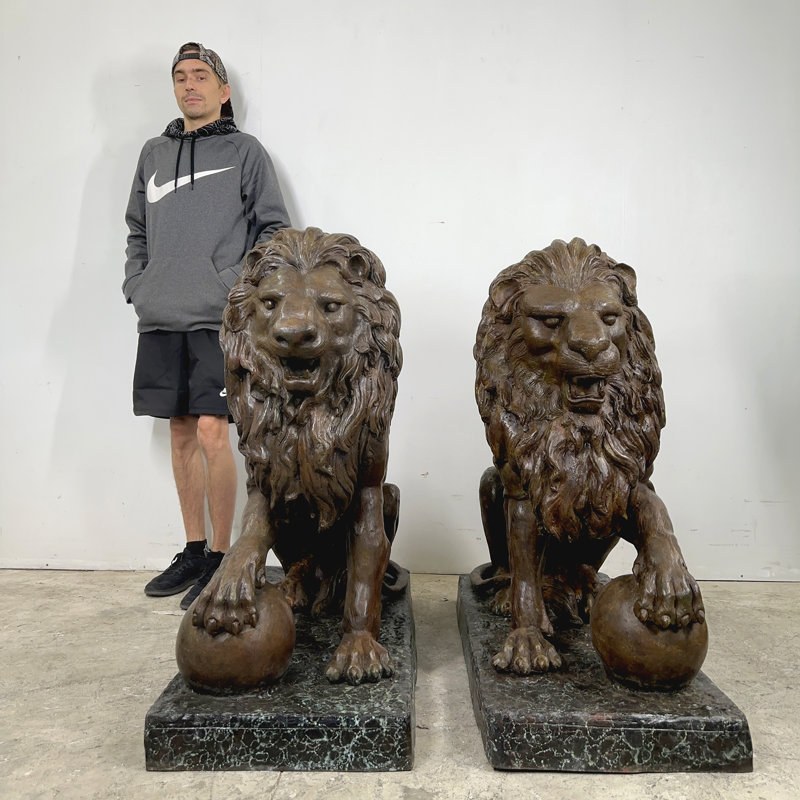 Lion Bronze Garden Statue