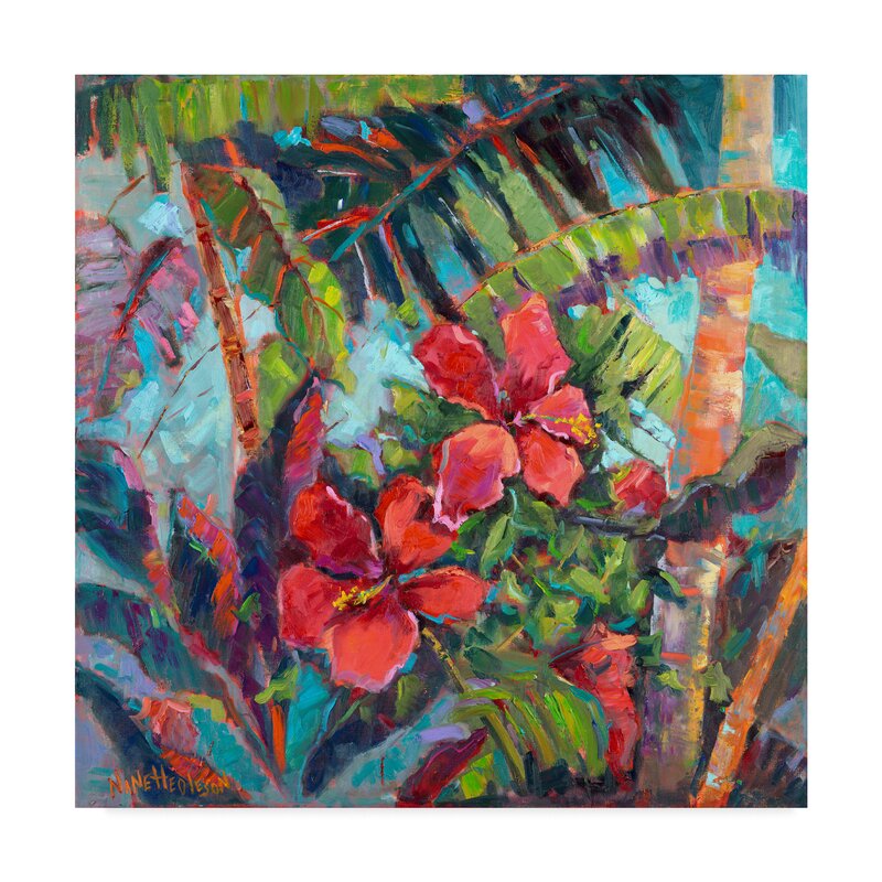 Splash Of The Tropics II On Canvas by Nanette Oleson