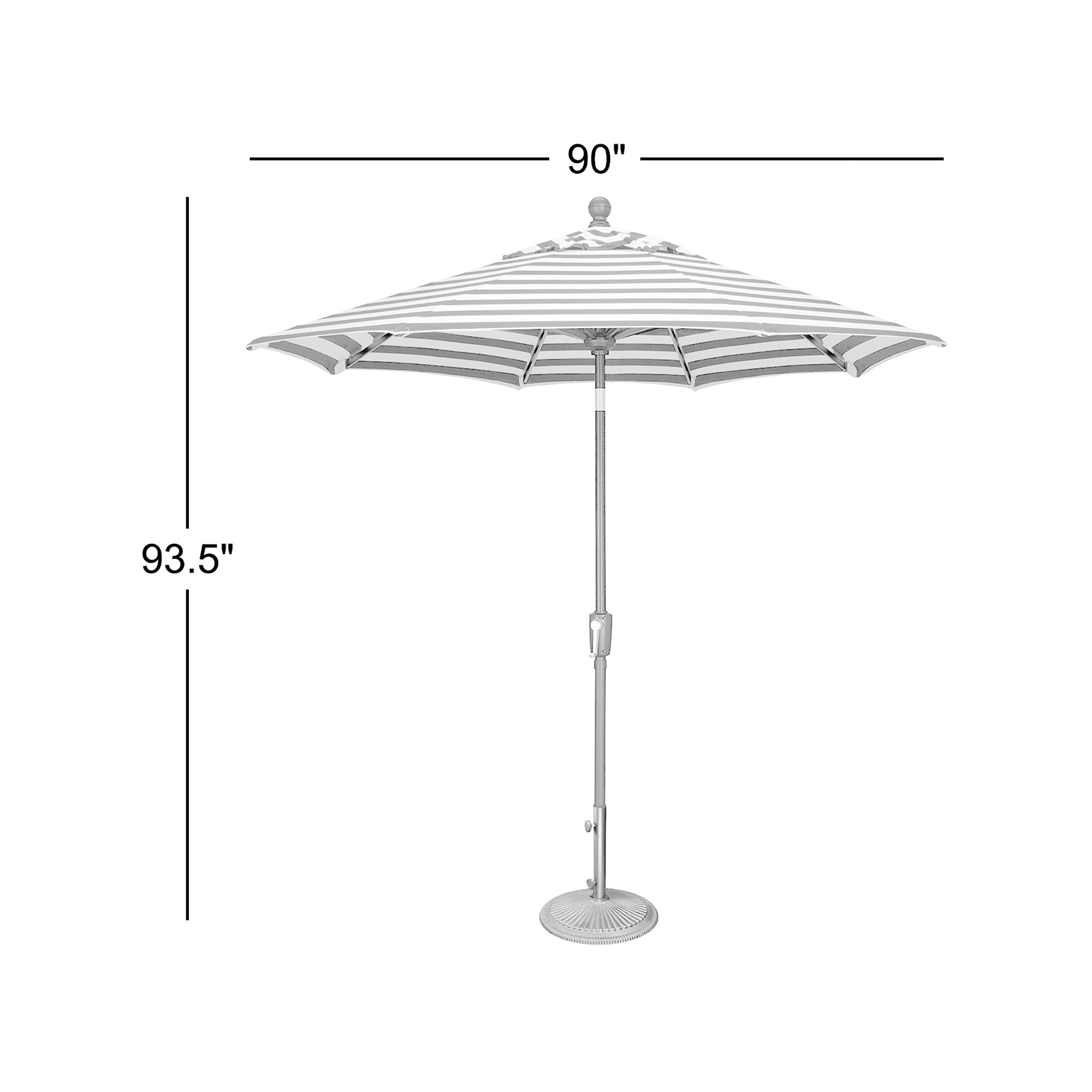 Bigsby 90'' Sunbrella® Outdoor Umbrella, Black