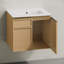 Meuble-lavabo mural en chêne naturel 24 po St. Tropez-1321191070-1321191071