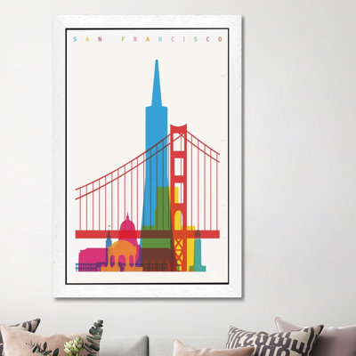 San Francisco 1 Piece Floater Frame Wall Art on Canvas