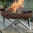 Faisal Round Stainless Steel Wood Burning Fire Pit