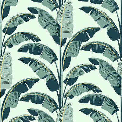 Banana Leaf - Green Wallpaper