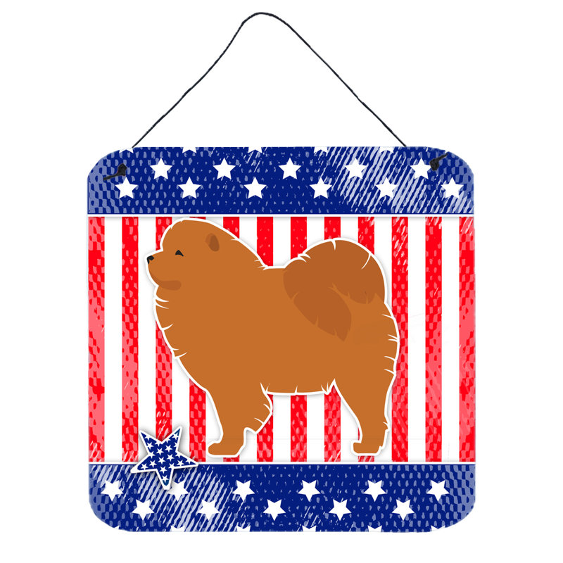 Décoration murale en aluminium patriotique chow chow