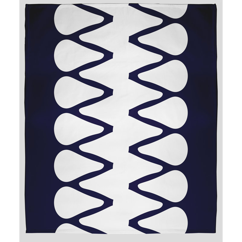 Upscale Getaway Fleece Throw Blanket, 30" W x 40" L, Navy