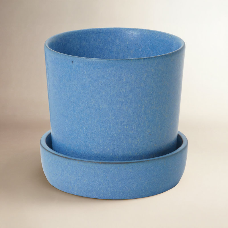 Handmade Ceramic Pot Planter, Pink, 5" H x 5.25" W x 5.25" D
