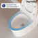 DeerValley Prism Dual-Flush Elongated One-Piece Toilet with Glazed Surface Lower Water Tank for Space Saving (Seat Included)