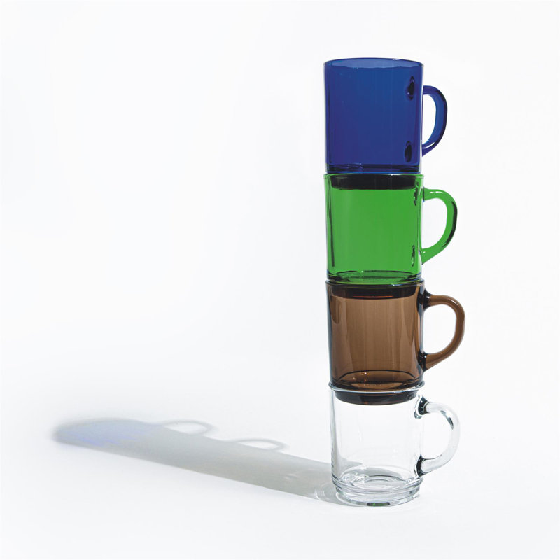 Glass Coffee Mug, Green