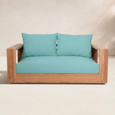 Tulum 63" Teak Patio Loveseat