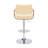 Afshar Swivel Adjustable Height Bar Stool with Pedestal Base in Faux Leather, Wood and Iron-1965229359-1941309130